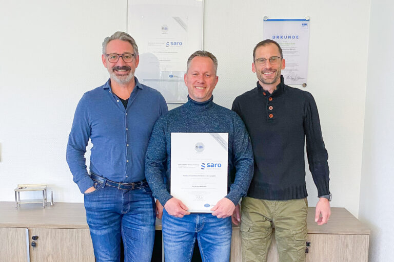 Saro is recertified according to DIN EN ISO 9001