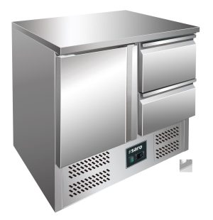 SARO Cooling table with door and drawers,
model VIVIA S 901 S/S TOP - 2x 1/2 GN
