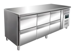 SARO Cooling table with 3x 2 drawer set,
model KYLJA 3160 TN