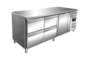 SARO Cooling table with 1 door and 2x 2 drawer set,
model KYLJA 3140 TN