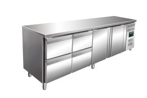 SARO Cooling table with 2 doors and 2x 2 drawer set,
model KYLJA 4140 TN