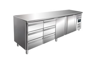 SARO Cooling table with 2 doors and 2x 3 drawer set,
model KYLJA 4150 TN