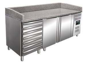SARO Pizza preparation table with drawers
model MARGA PZ 2610 TN