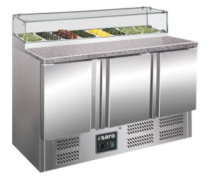 SARO Pizza preparation table with glass top
model PS 300 G
