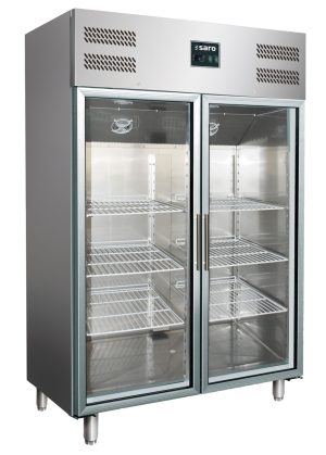 SARO Commercial refrigerator with glass doors - 2/1 GN,
model GN 1200 TNG