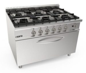 SARO Gas stove + gas oven 6 burners LQ
model LQ / CUG6FM