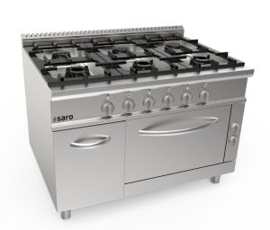 SARO Gas stove + electric oven 6 burners LQ
model LQ / CUG6NE