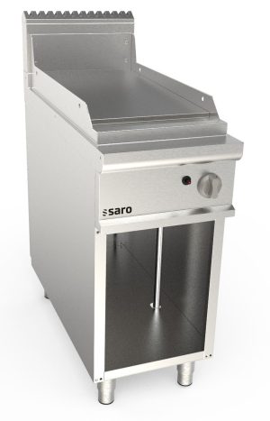 SARO Gas griddle plate with open stand
model LQ / FTG2BAL
