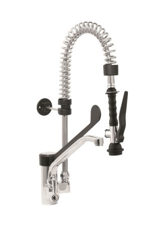 SARO Single-hole Pre-rinse spray + Lever faucet black
model EMMI