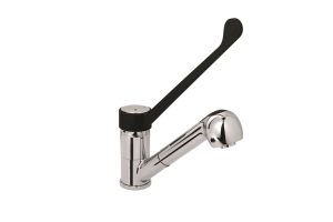 SARO Single-hole pull-out mixer tap with lever
model FREYA