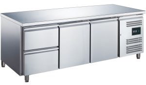 SARO Cooling table with 2 doors and 1x 2 drawer set,
model EGN 3110 TN
