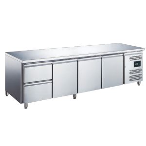 SARO Cooling table with 3 doors and 1x 2 drawer set,
model EGN 4110 TN