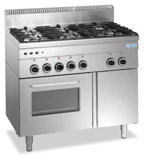 SARO gas stove with gas oven, 6 burners, 600 Line
model G6SFA6