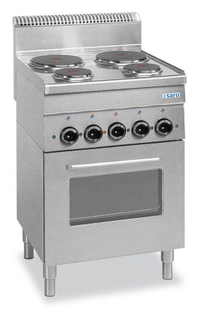 SARO electric stove with electric oven, 4 hotplates, 600 Line freestanding
model E4F6