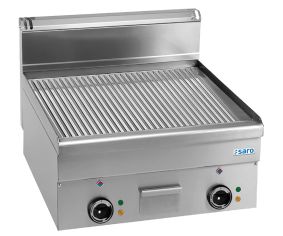 SARO Electric Grill Plate Ribbed Tabletop 600x600
model EFT66R