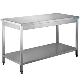 SARO Stainless steel table, with under shelf - 600 mm depth, 1800mm