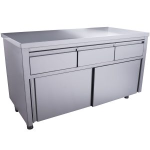 SARO Sliding door cabinet - 3 drawers 1600X700mm