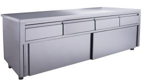 SARO Sliding door cabinet - 4 drawers 1800X700mm