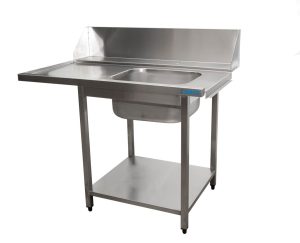 SARO Supply table for dishwasher right, 1 basin, 1200mm