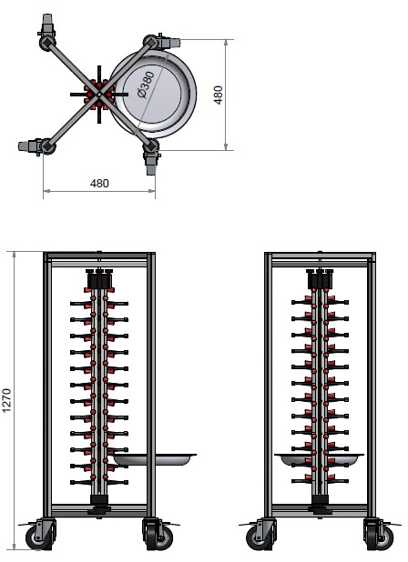 SARO Plate Stacker Plate-Mate
model PM 48 FOLDABLE - Image 2
