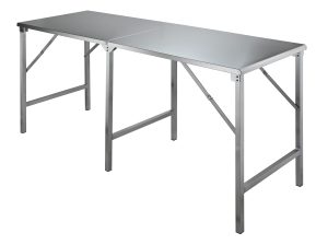 SARO Stainless steel folding table model CAPELLA