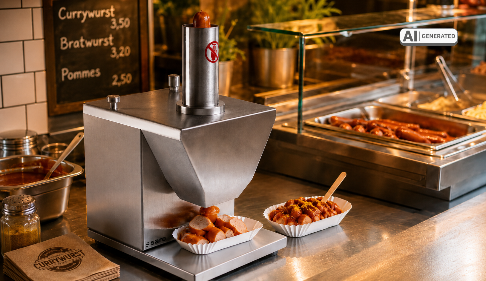 SARO Electric Curry Sausage Slicer model ANDRE - Image 2
